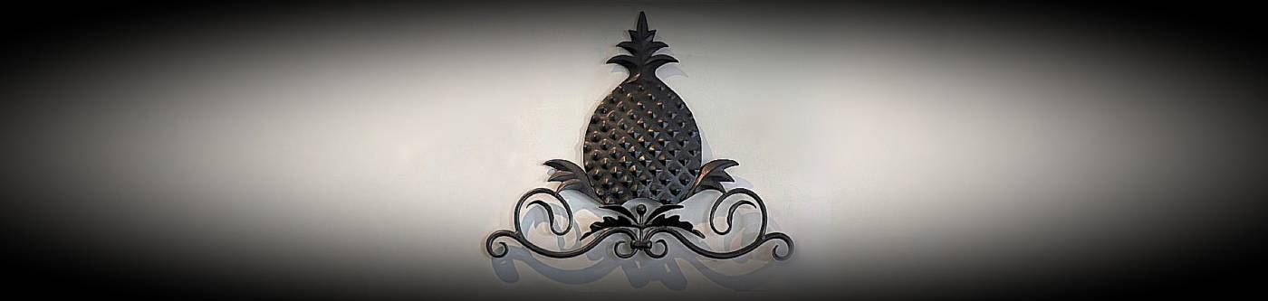 A pineapple - believed to be an expression of 'welcome' and symbolizes friendship